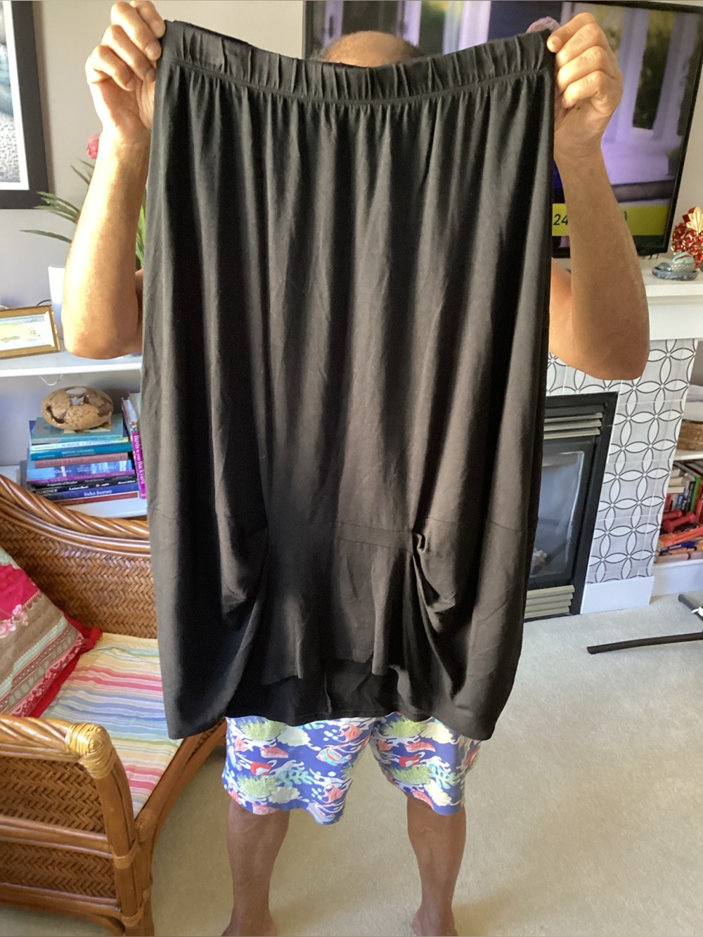 Chalet Classic Black Midi skirt, has stretch